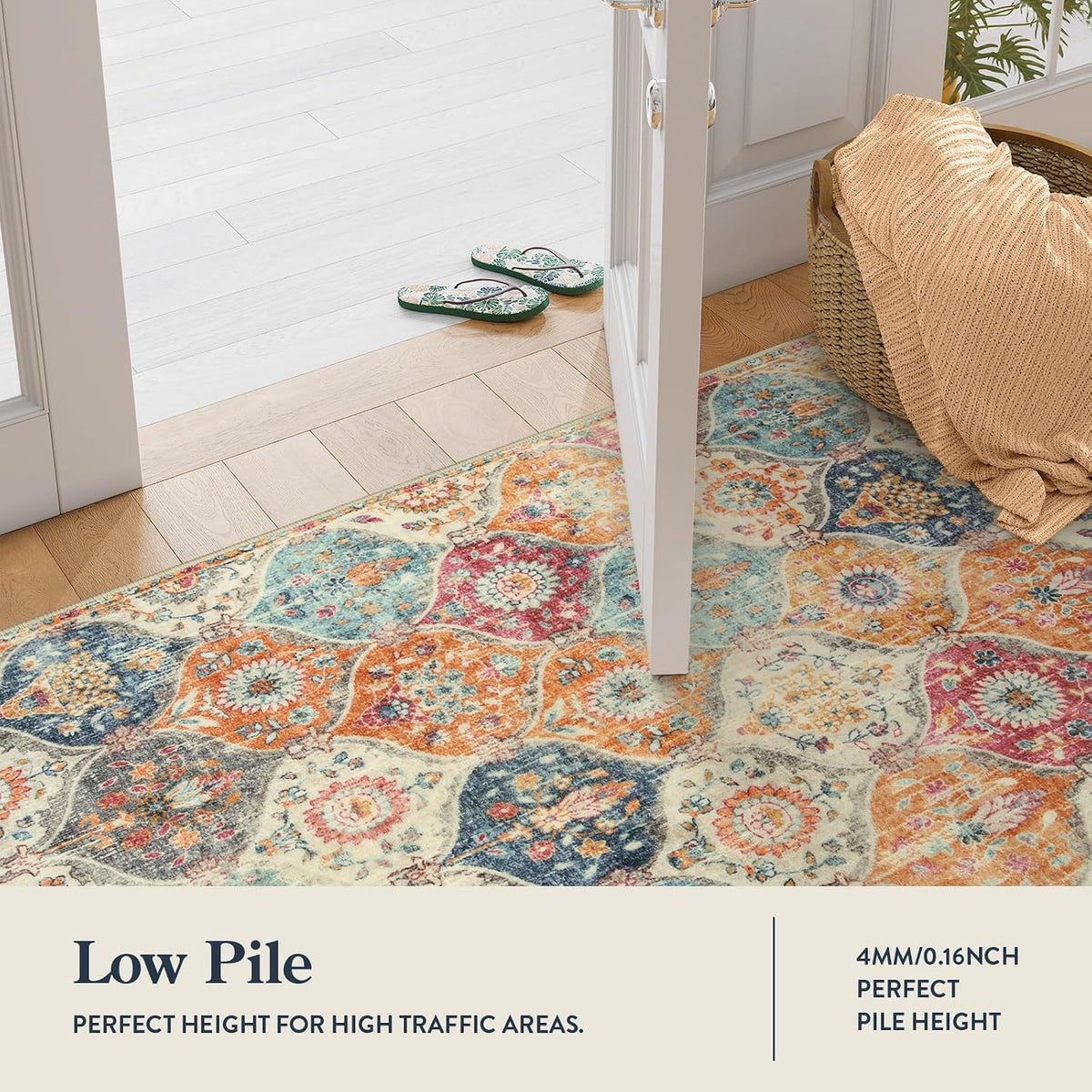 Lahome Washable Rugs for Entryway, 2x3 Kitchen Rugs Non Slip Washable