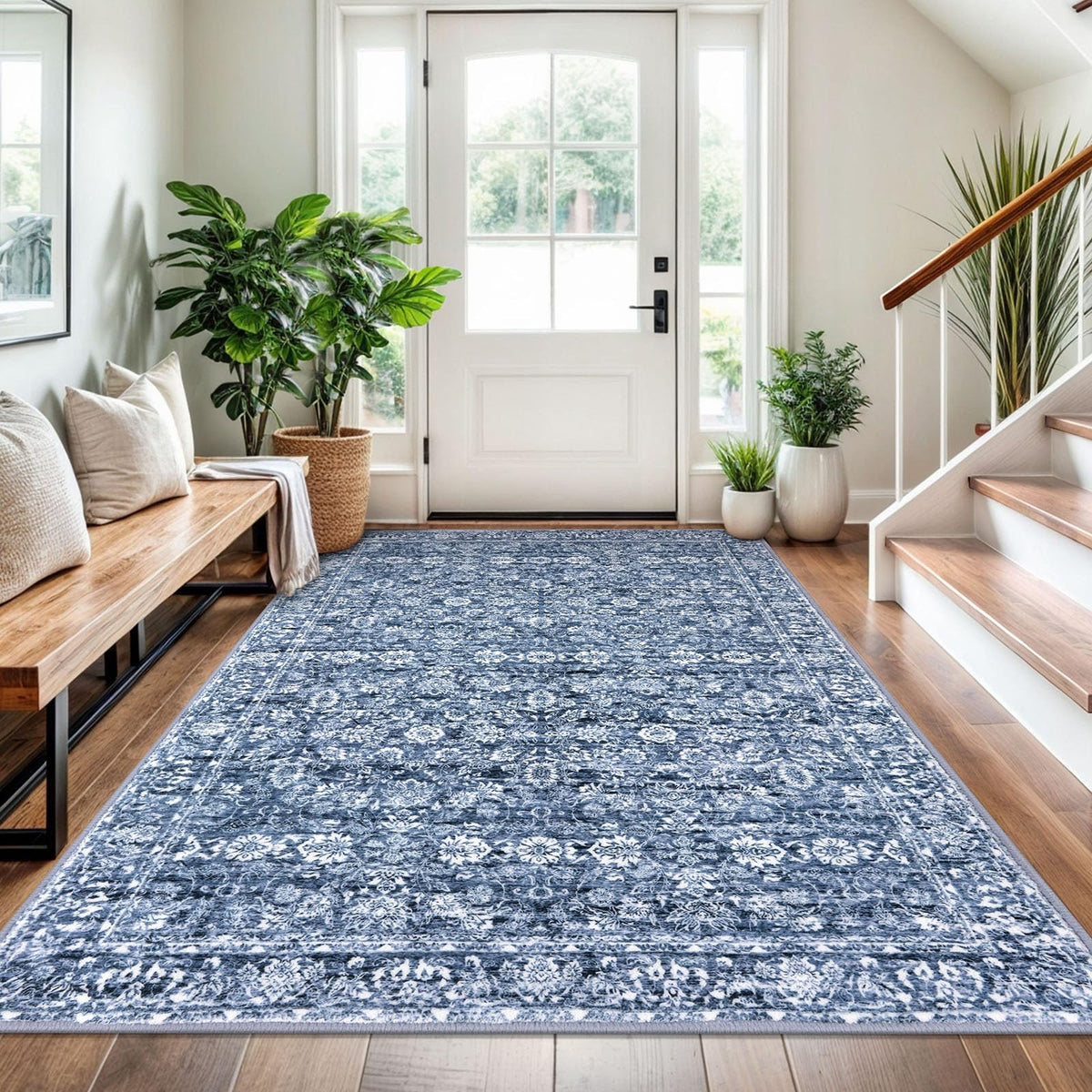 SIILOOM 2x3 Small Washable Area Rug Entryway Door Mat Indoor Kitchen Runner