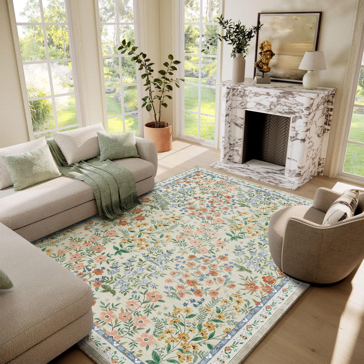 Machine Washable Small Rugs for Entryway: Door Mat Indoor Entrance 2x3 Throw Rug Non-Slip Low Pile Soft Kitchen Rugs for Front Door Indoor Entrance Entry Bedside Kids Room