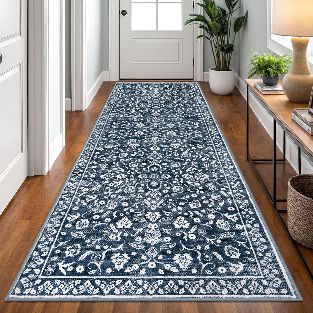 Vintage Washable Entryway Rug 2x3 Small Area Rug Non Slip Door Mat
