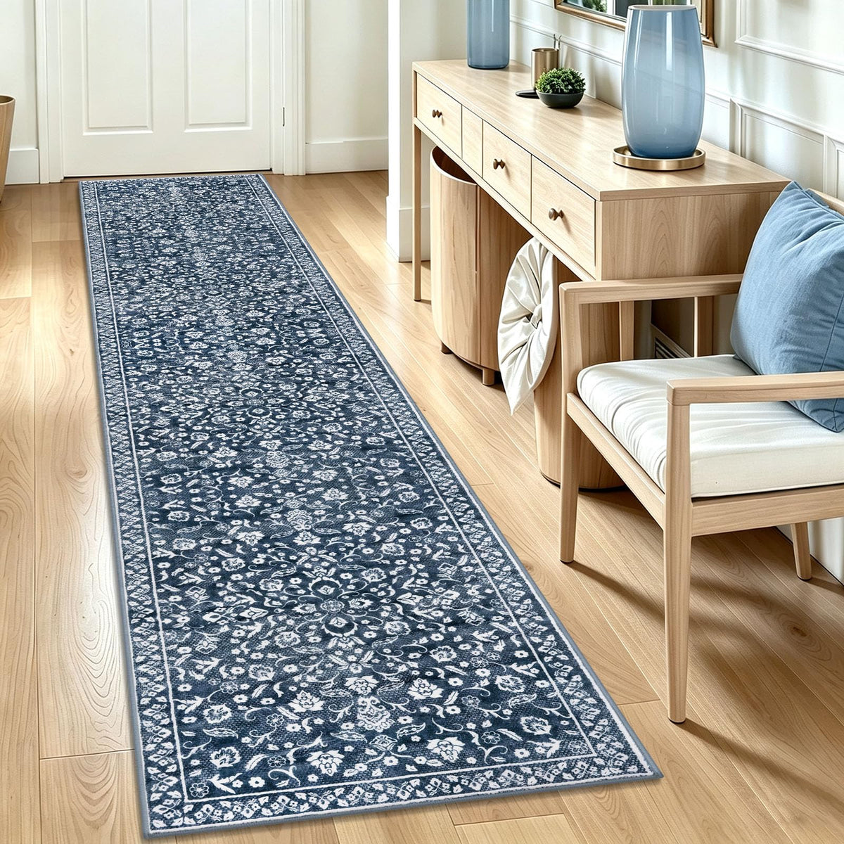 Vintage Washable Entryway Rug 2x3 Small Area Rug Non Slip Door Mat