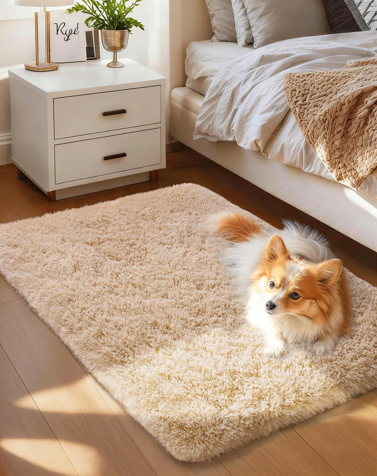 Ophanie 2x6 Washable Runner Rug for Hallway,Non-Slip Fluffy Soft Bedside Rugs, Bedroom Living Room Grey Shaggy Gray Carpet for Kids Girls Boys Dorm Nursery Home Decor Aesthetic
