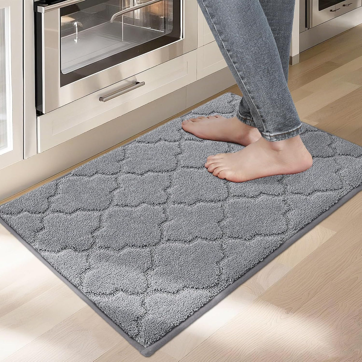 COSY HOMEER Soft Kitchen Floor Mats and Rugs Non Slip 20"x59",Dark Grey