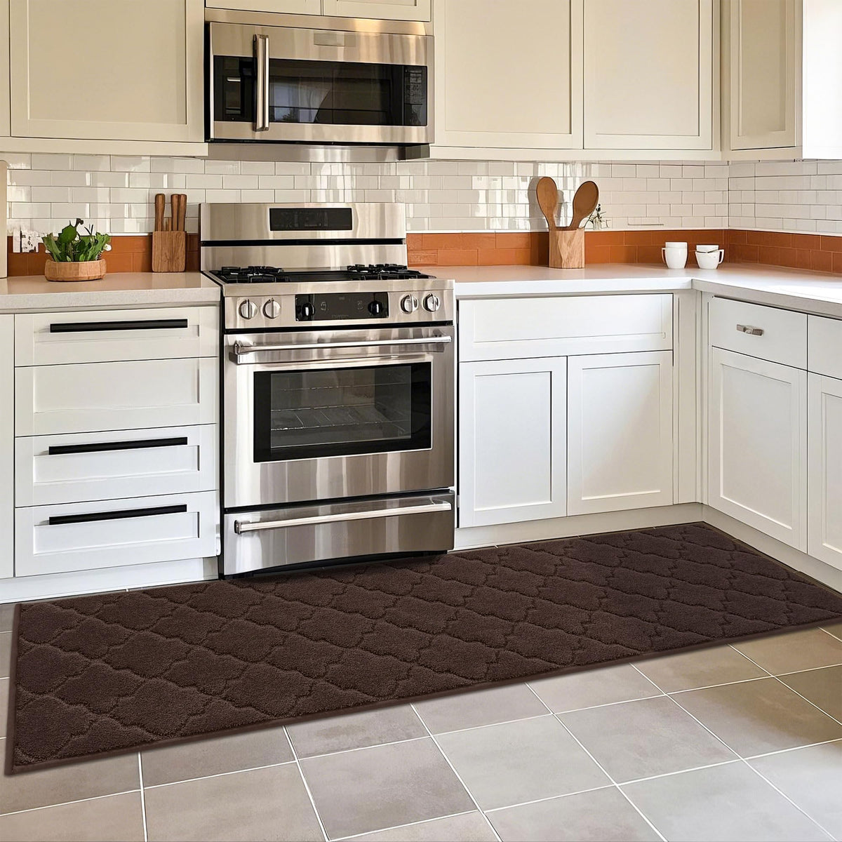 COSY HOMEER Soft Kitchen Floor Mats and Rugs Non Slip 20"x59",Dark Grey