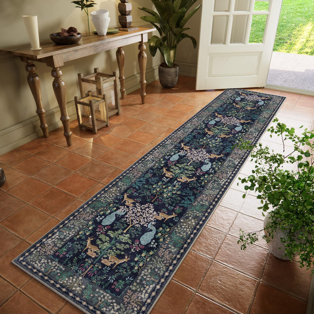 Machine Washable Small Rugs for Entryway: Door Mat Indoor Entrance 2x3 Throw Rug Non-Slip Low Pile Soft Kitchen Rugs for Front Door Indoor Entrance Entry Bedside Kids Room