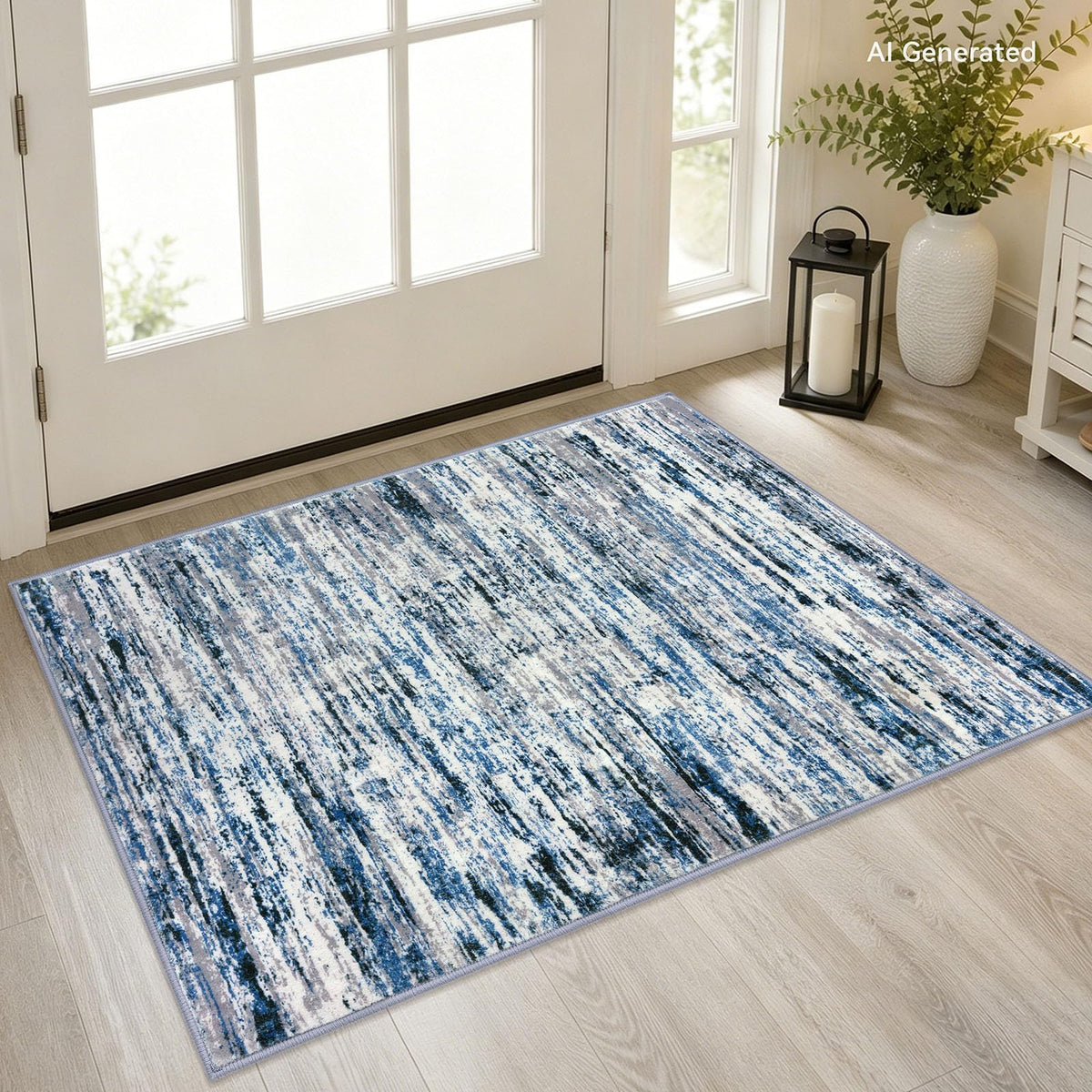 Lansny Abstract Washable 2x6 Runner Rug Non Slip Runners for Hallway