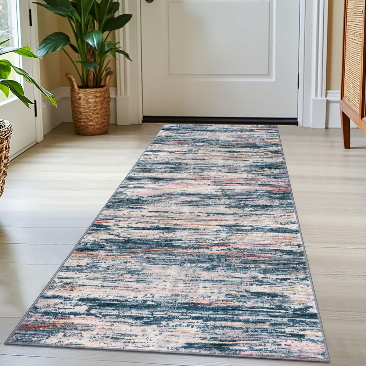 SIILOOM 3x5 Washable Area Rug Non Slip Door Mat Indoor for Entryway Bedside