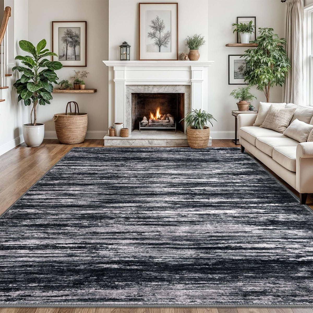 SIILOOM 3x5 Washable Area Rug Non Slip Door Mat Indoor for Entryway Bedside