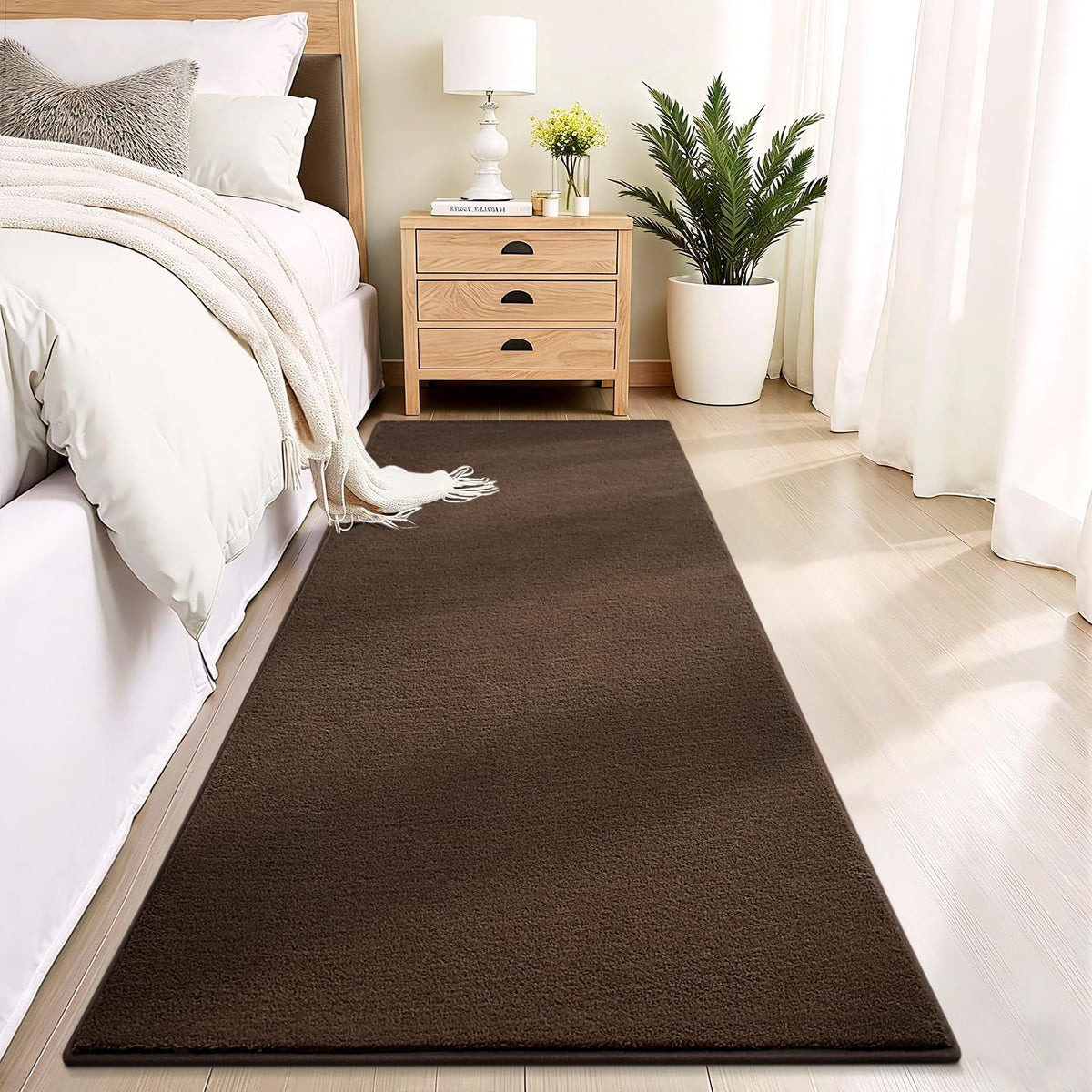 Vasofe Black Hallway Runner Rug, 2x6 Non Slip Runners, Washable Bedroom Rug