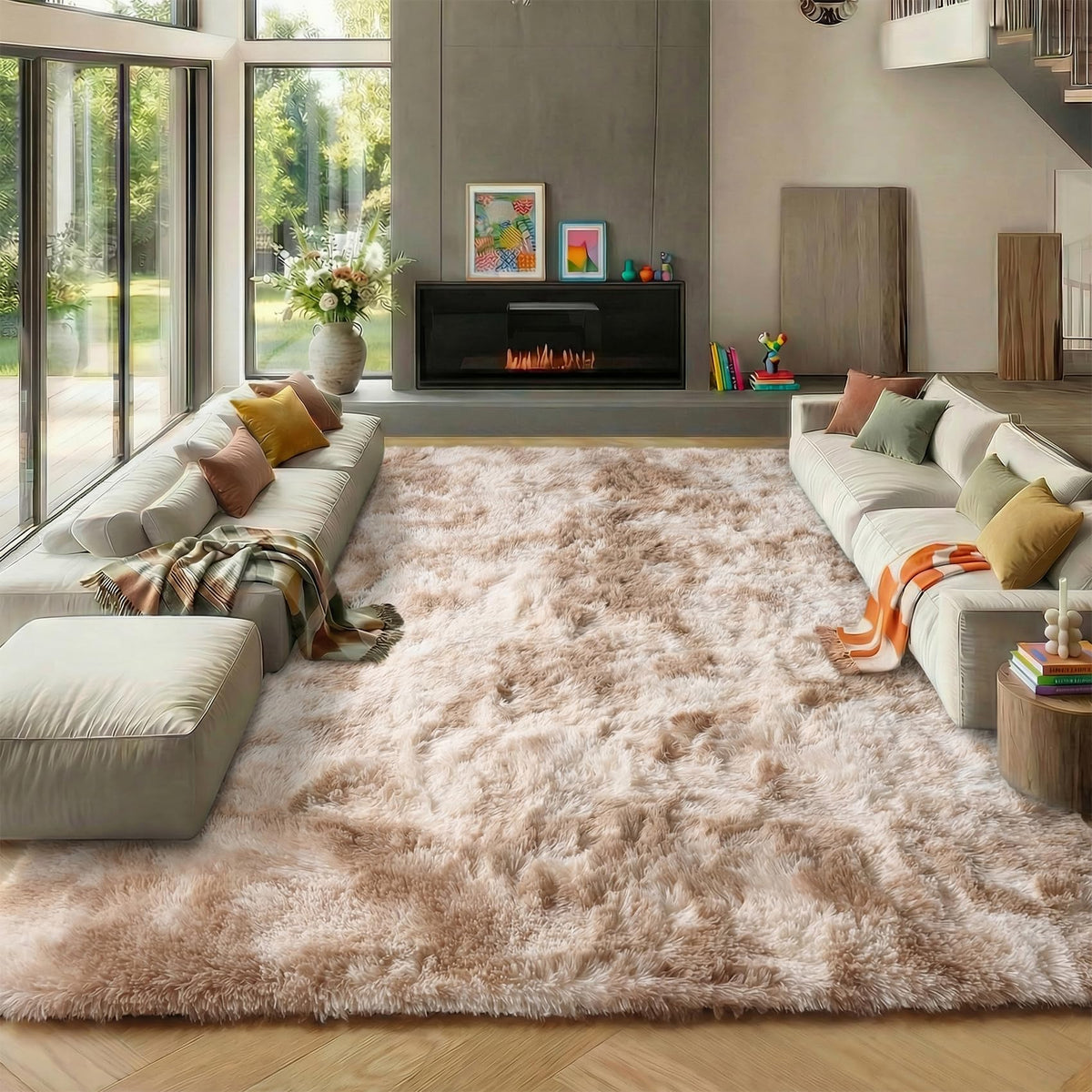 White Runner Rugs for Bedroom Living Room, Fluffy 2x6 Bedside Soft Area Rug