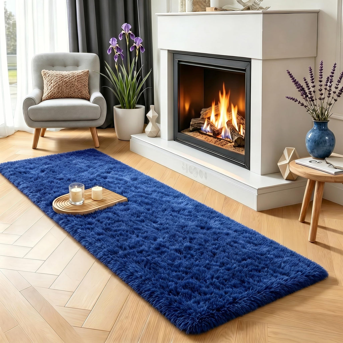 Super Soft Runner Rugs For Hallway 2x6 Ft,Grey Rug Home Decor Aesthetic