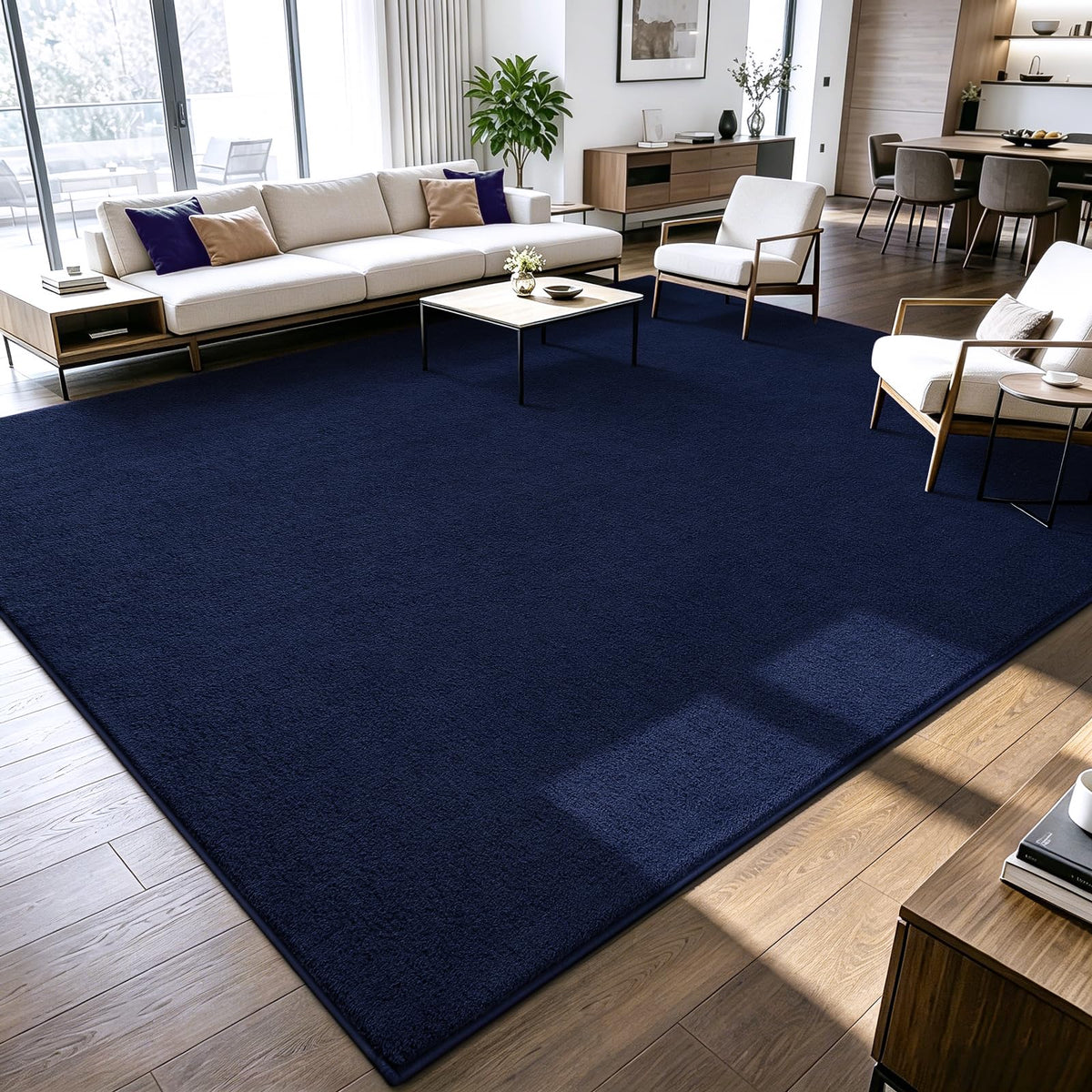 ISEAU 2x6 Soft Runner Rug for Hallway, Washable and Non-Slip, Black