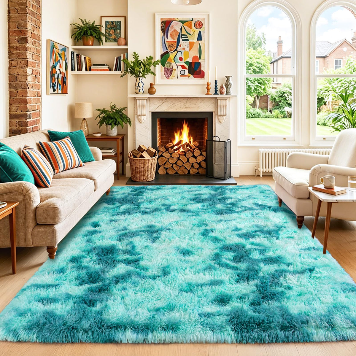 Small Black Area Rug, 2x3 Rug for Bedroom Shaggy Throw Rugs for Dorm Rug, Soft Shag Carpet for Kids Room, Plush Comfy Fluffy Bedside Rug for Home Decor Aesthetic
