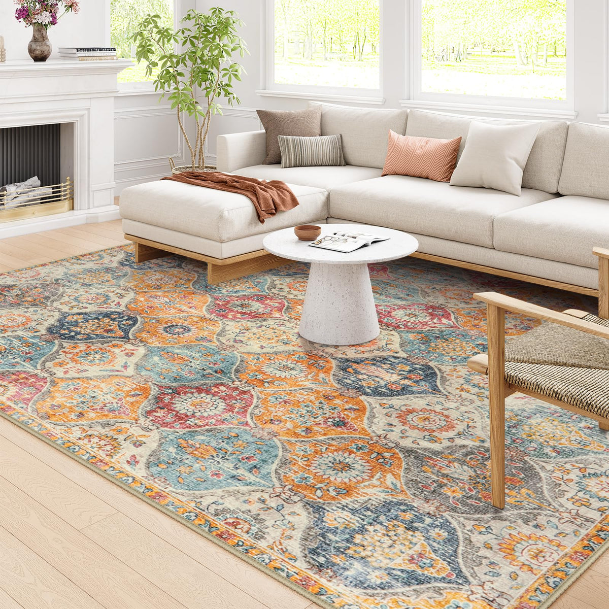 Lahome Washable Rugs for Entryway, 2x3 Kitchen Rugs Non Slip Washable