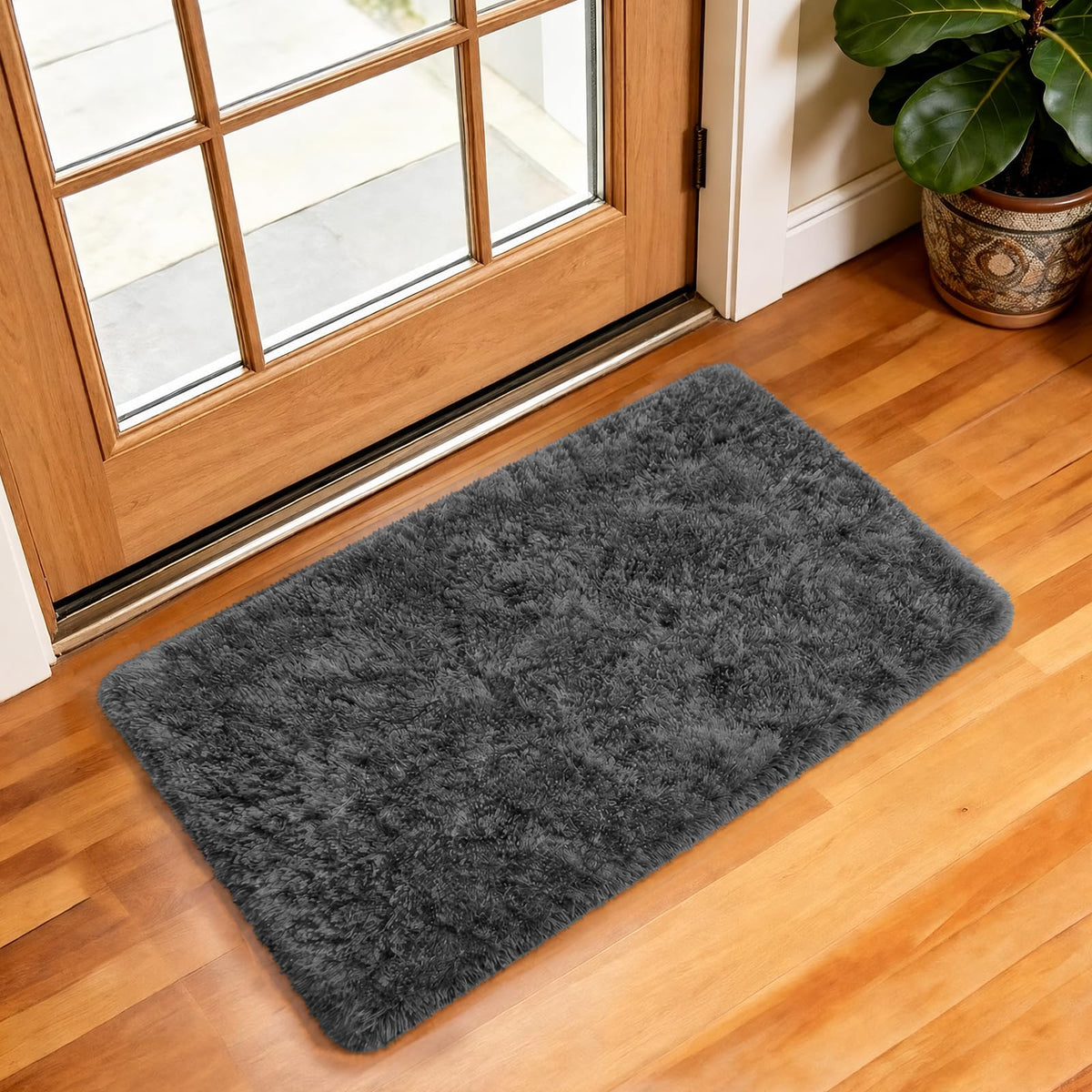Ophanie 2x6 Washable Runner Rug for Hallway,Non-Slip Fluffy Soft Bedside Rugs, Bedroom Living Room Grey Shaggy Gray Carpet for Kids Girls Boys Dorm Nursery Home Decor Aesthetic