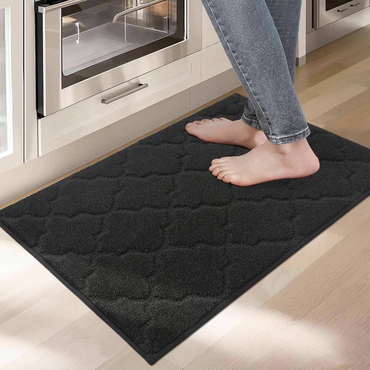 COSY HOMEER Soft Kitchen Floor Mats and Rugs Non Slip 20"x59",Dark Grey