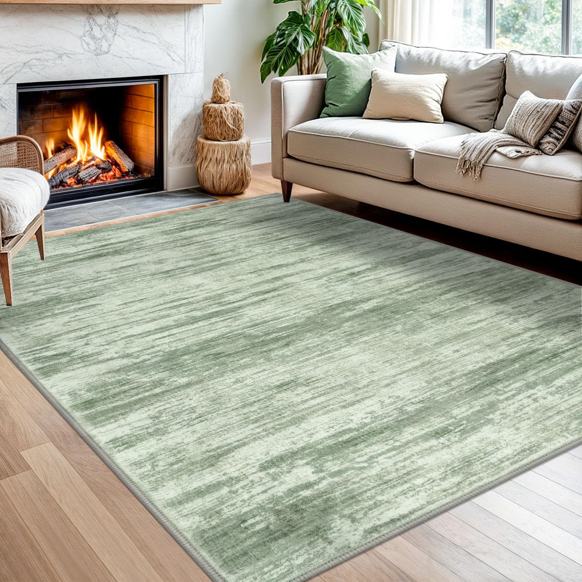 SIILOOM 3x5 Washable Area Rug Non Slip Door Mat Indoor for Entryway Bedside
