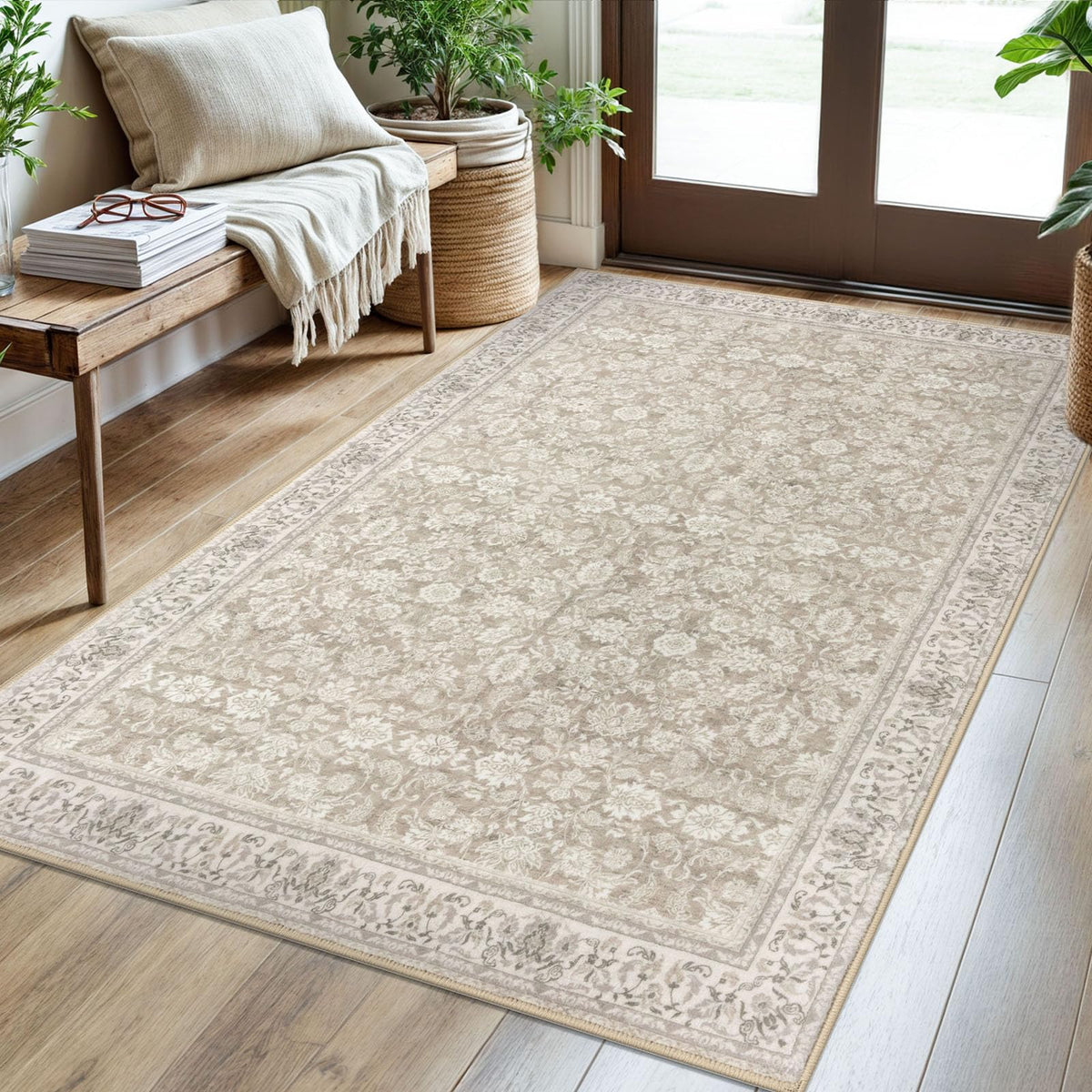 SIILOOM 2x3 Small Washable Area Rug Entryway Door Mat Indoor Kitchen Runner