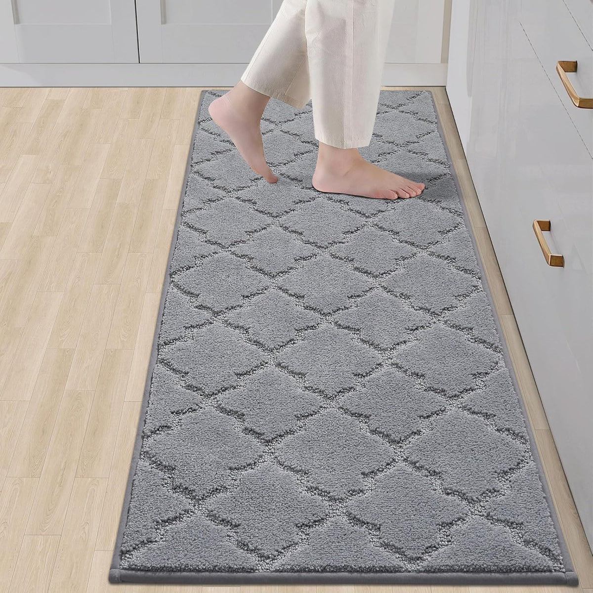 COSY HOMEER Soft Kitchen Floor Mats and Rugs Non Slip 20"x59",Dark Grey