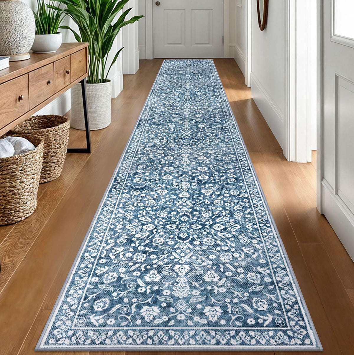 Vintage Washable Entryway Rug 2x3 Small Area Rug Non Slip Door Mat