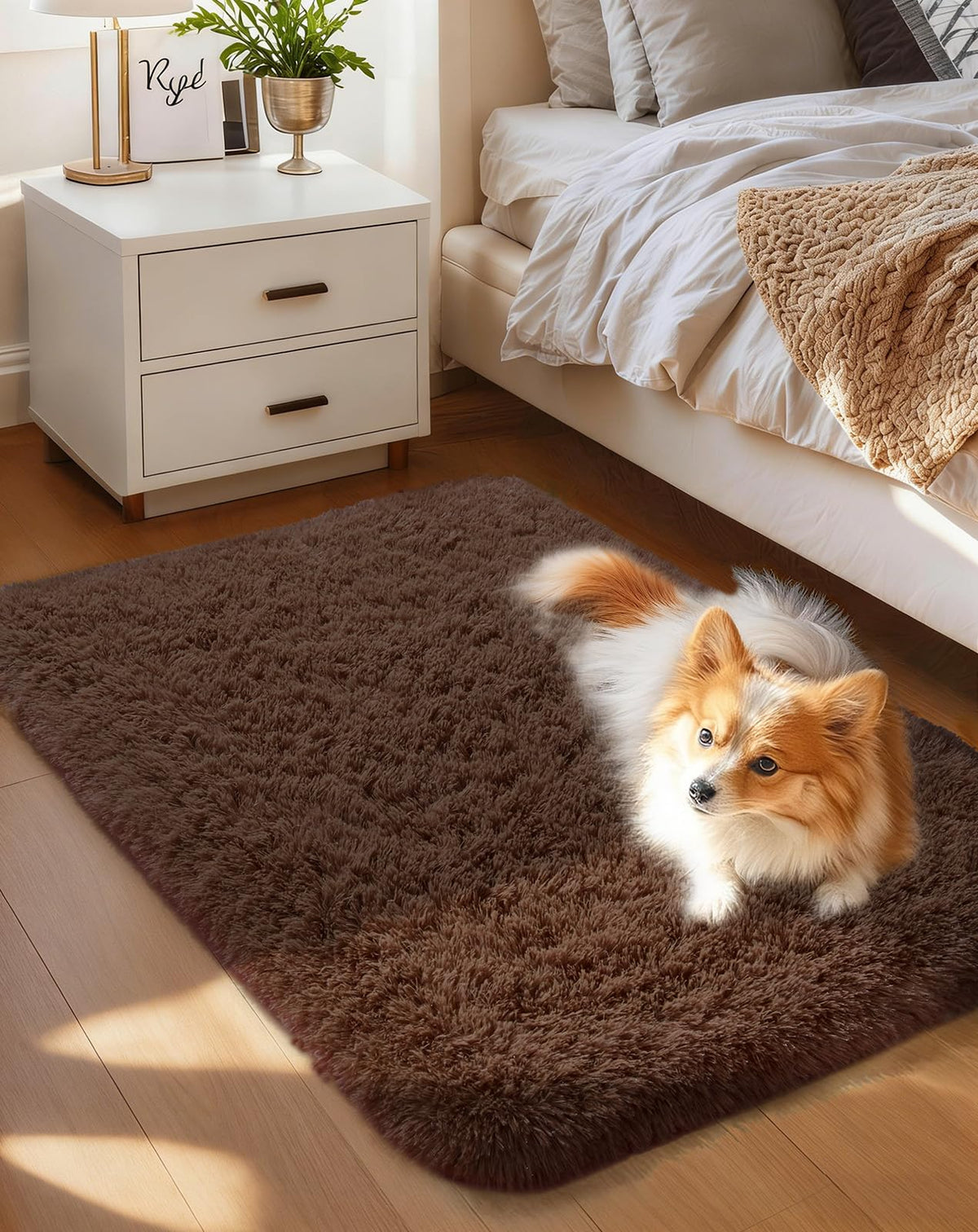 Ophanie 2x6 Washable Runner Rug for Hallway,Non-Slip Fluffy Soft Bedside Rugs, Bedroom Living Room Grey Shaggy Gray Carpet for Kids Girls Boys Dorm Nursery Home Decor Aesthetic