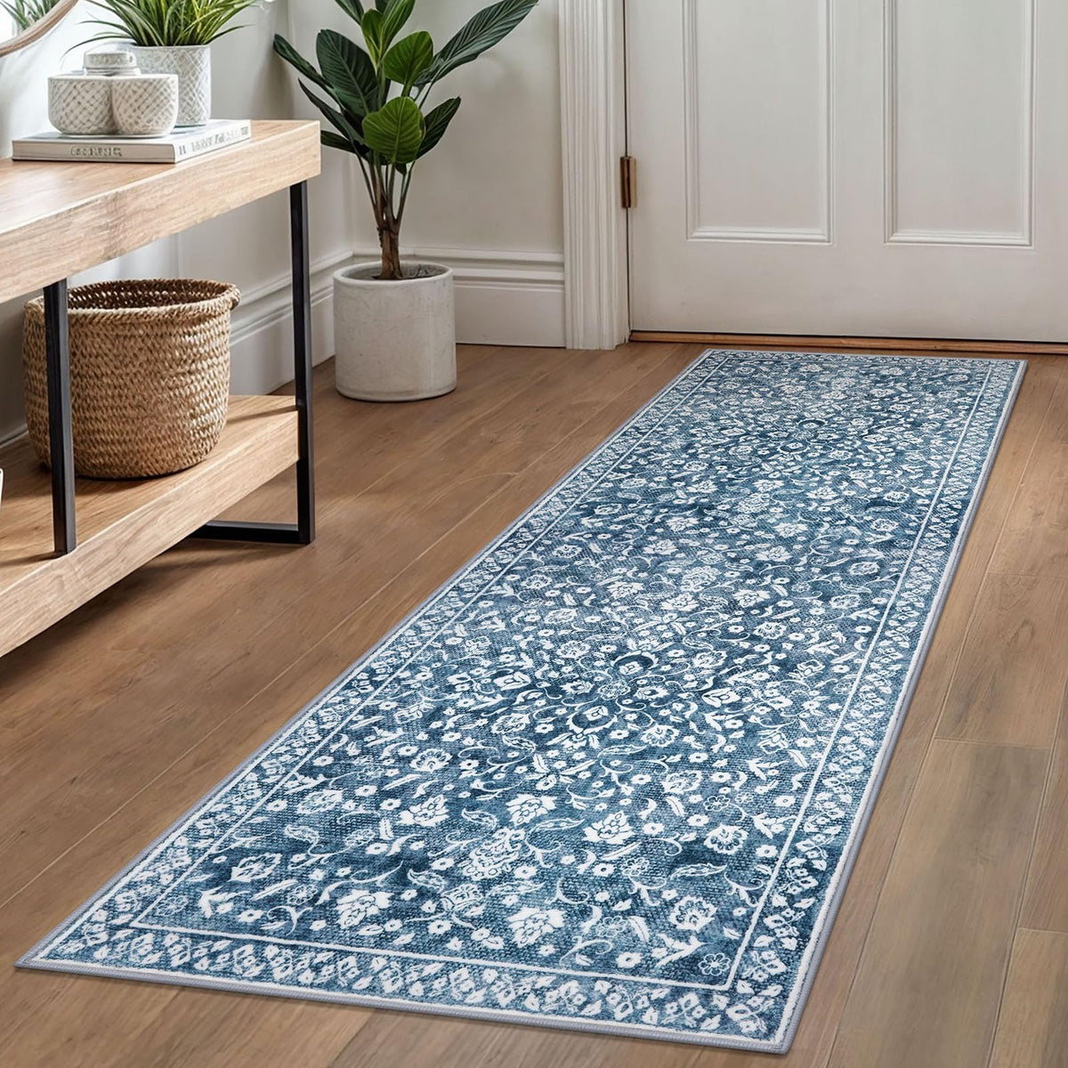 Vintage Washable Entryway Rug 2x3 Small Area Rug Non Slip Door Mat