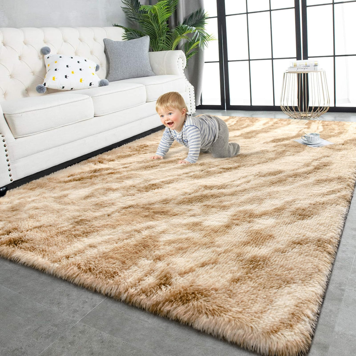 TWINNIS Super Soft Shaggy Runner Rugs Fluffy Carpets, 2x6 Feet, Indoor Modern Plush Area Rugs for Hallway Living Room Bedroom Kitchen Entryway, Upgrade Anti-Skid Rectangular Fuzzy Rug, Black