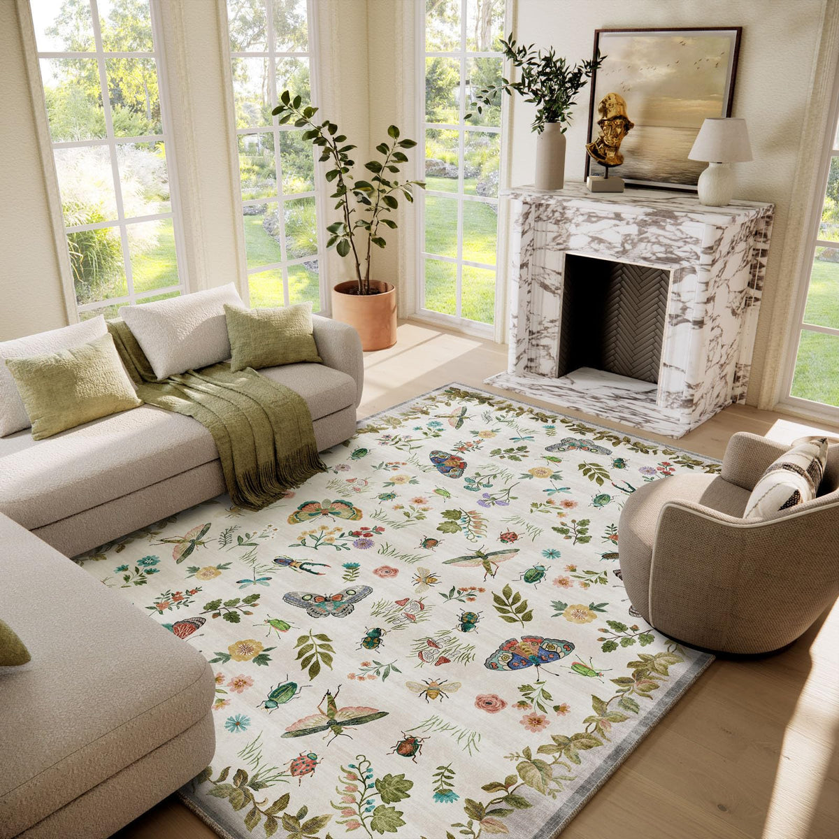 Machine Washable Small Rugs for Entryway: Door Mat Indoor Entrance 2x3 Throw Rug Non-Slip Low Pile Soft Kitchen Rugs for Front Door Indoor Entrance Entry Bedside Kids Room