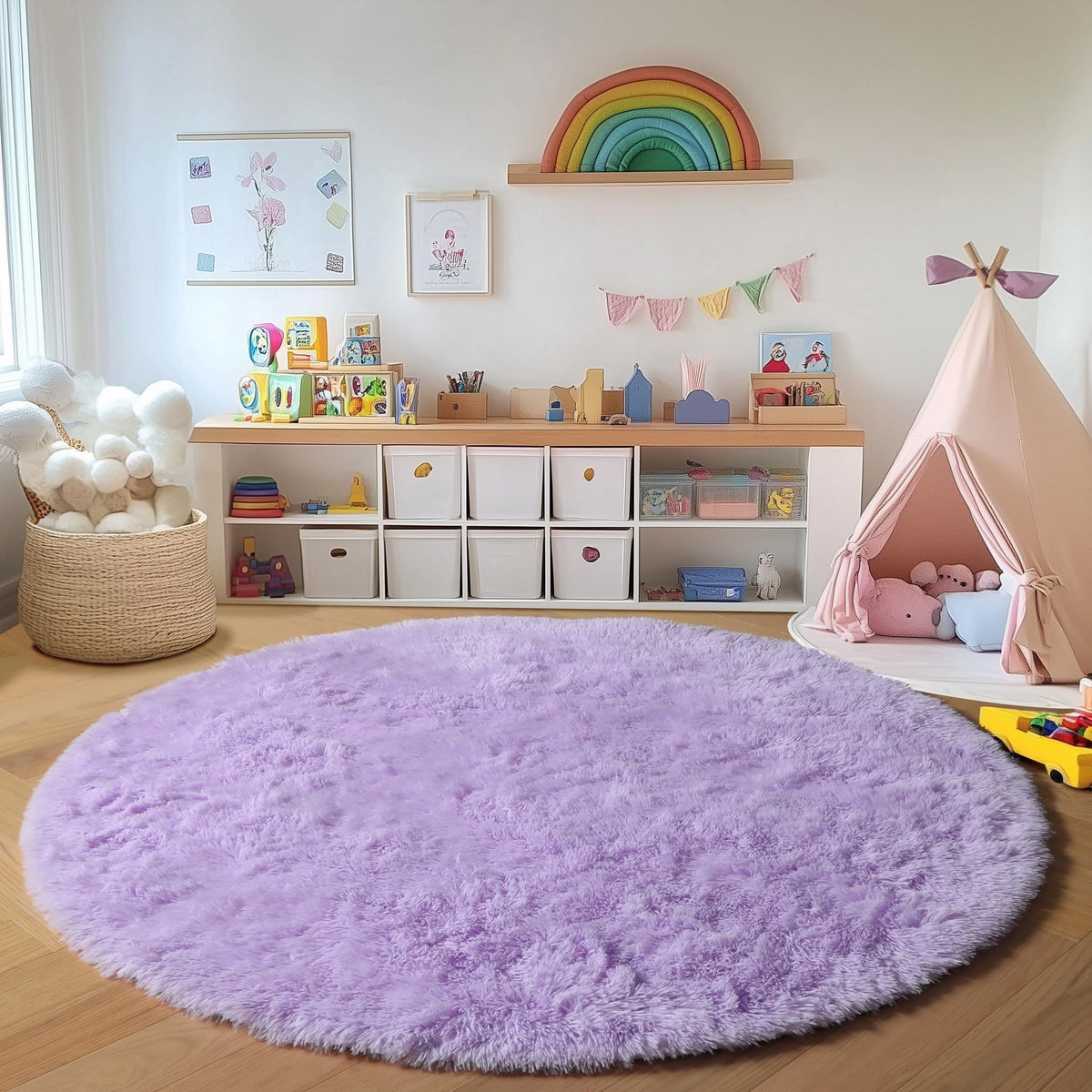 White Runner Rugs for Bedroom Living Room, Fluffy 2x6 Bedside Soft Area Rug