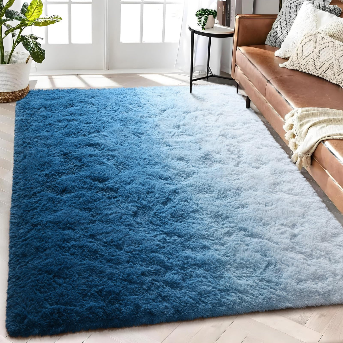 Sage Green Runner Area Rugs for Bedroom Living Room, 2x6 Feet Fluffy Bedside Rugs, Soft Shaggy Carpet Rug for Kids Room Nursery, Furry Rugs for Girls Boys Dorm Room Home Decor