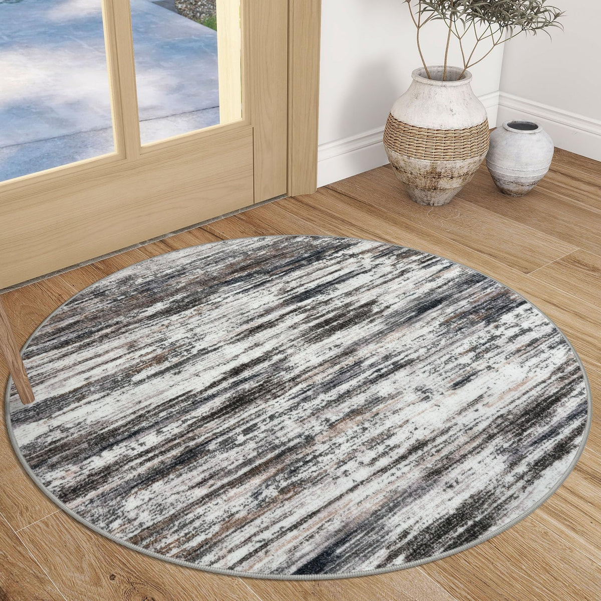 SIILOOM 3x5 Washable Area Rug Non Slip Door Mat Indoor for Entryway Bedside