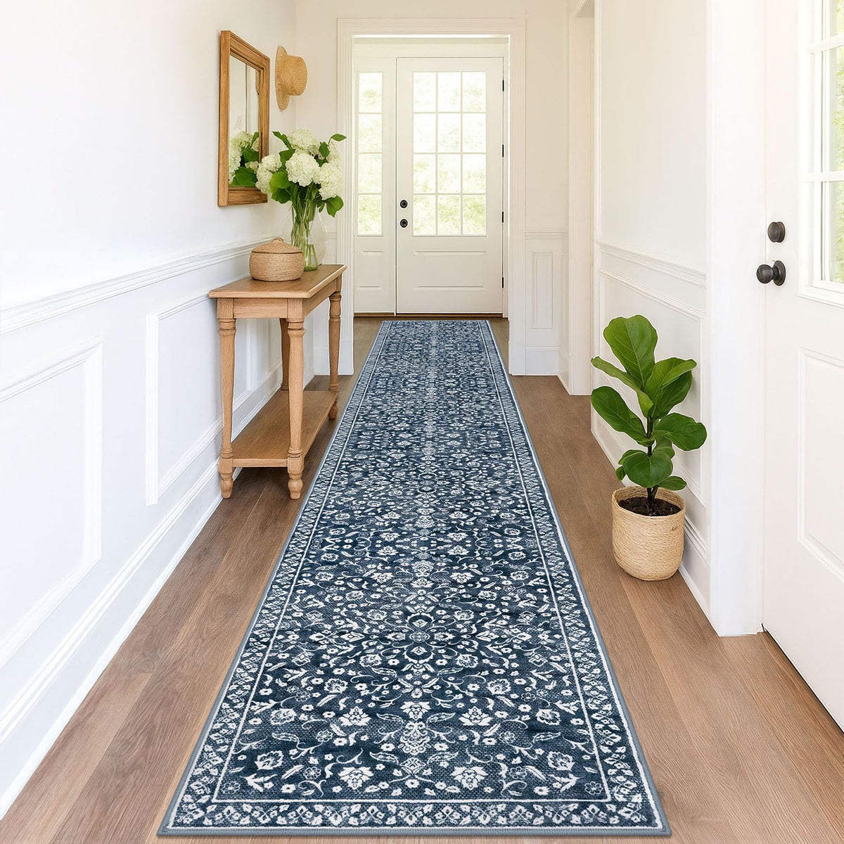 Vintage Washable Entryway Rug 2x3 Small Area Rug Non Slip Door Mat