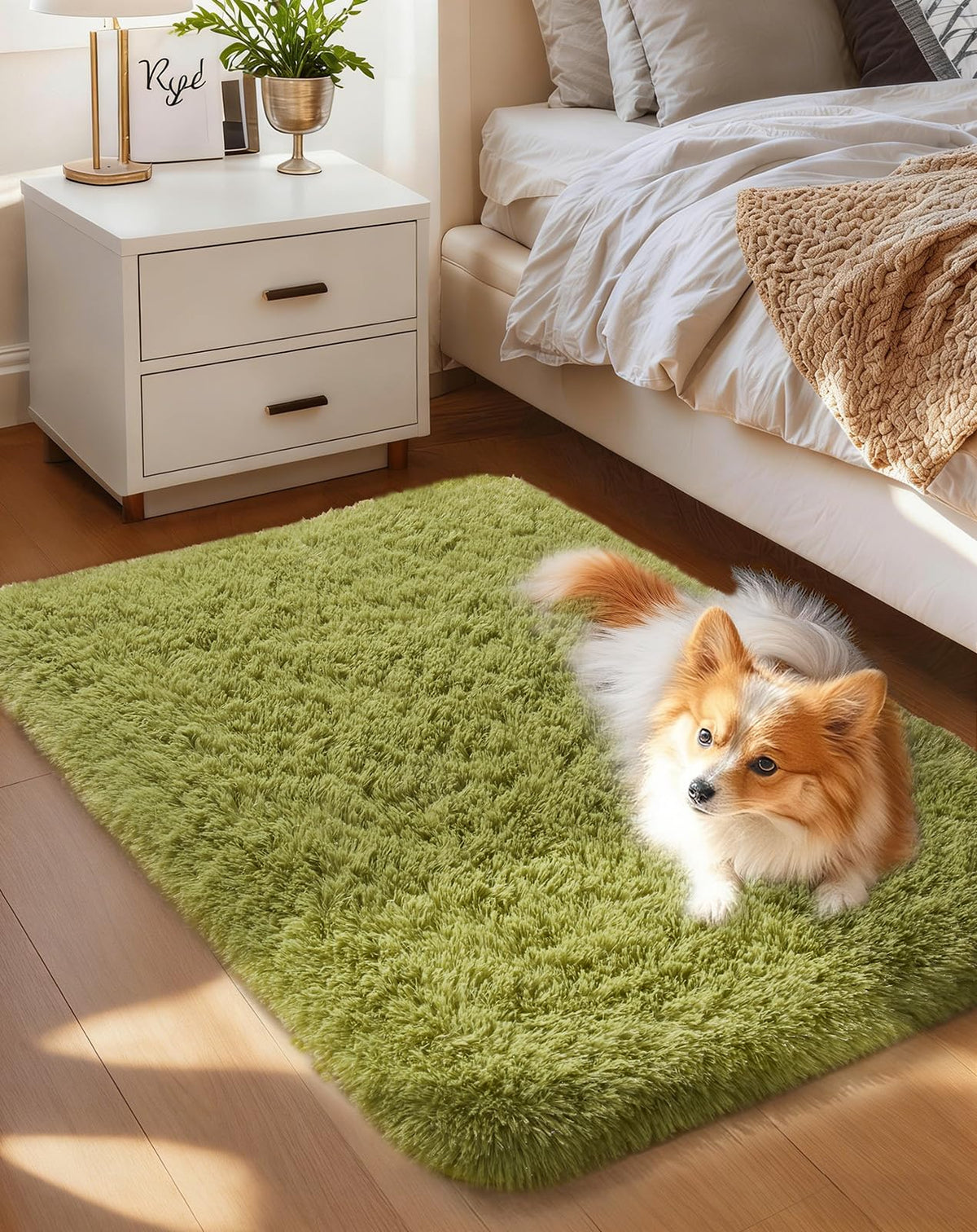 Ophanie 2x6 Washable Runner Rug for Hallway,Non-Slip Fluffy Soft Bedside Rugs, Bedroom Living Room Grey Shaggy Gray Carpet for Kids Girls Boys Dorm Nursery Home Decor Aesthetic