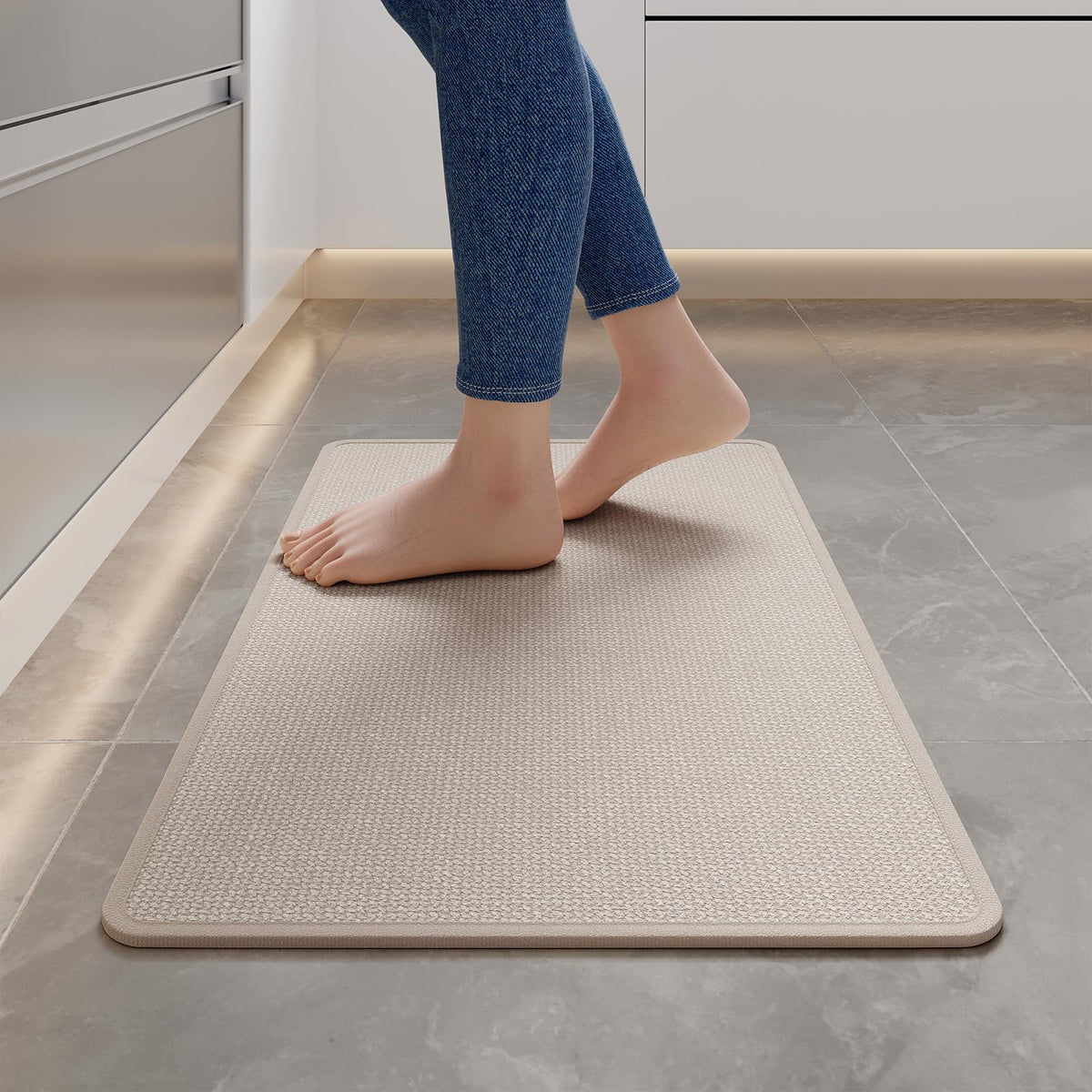 YDKGL Kitchen Rugs Kitchen Mats for Floor Non Slip Washable Brown 17"x30"