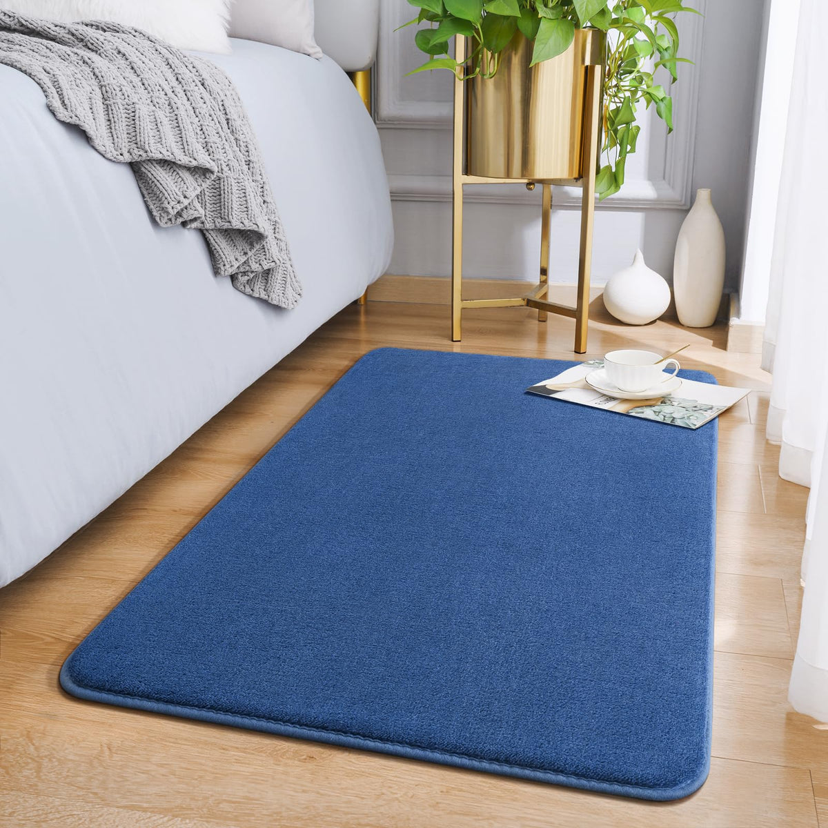 Amearea Modern Soft Hallway Runner Rug, 2x6 Feet Black Washable Runner Rugs