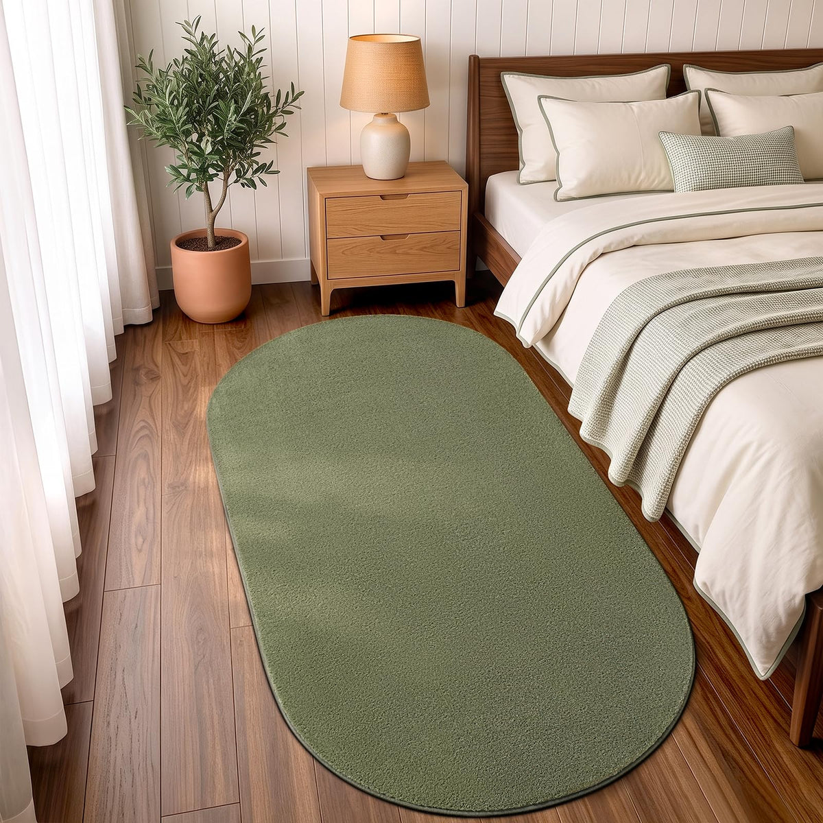 ISEAU 2x6 Soft Runner Rug for Hallway, Washable and Non-Slip, Black