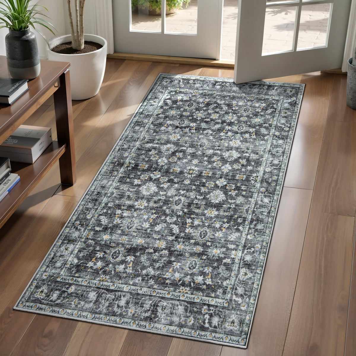 Ciicool Washable 3x5 Area Rug,Boho Non-Slip Indoor Mat for Entryway Kitchen