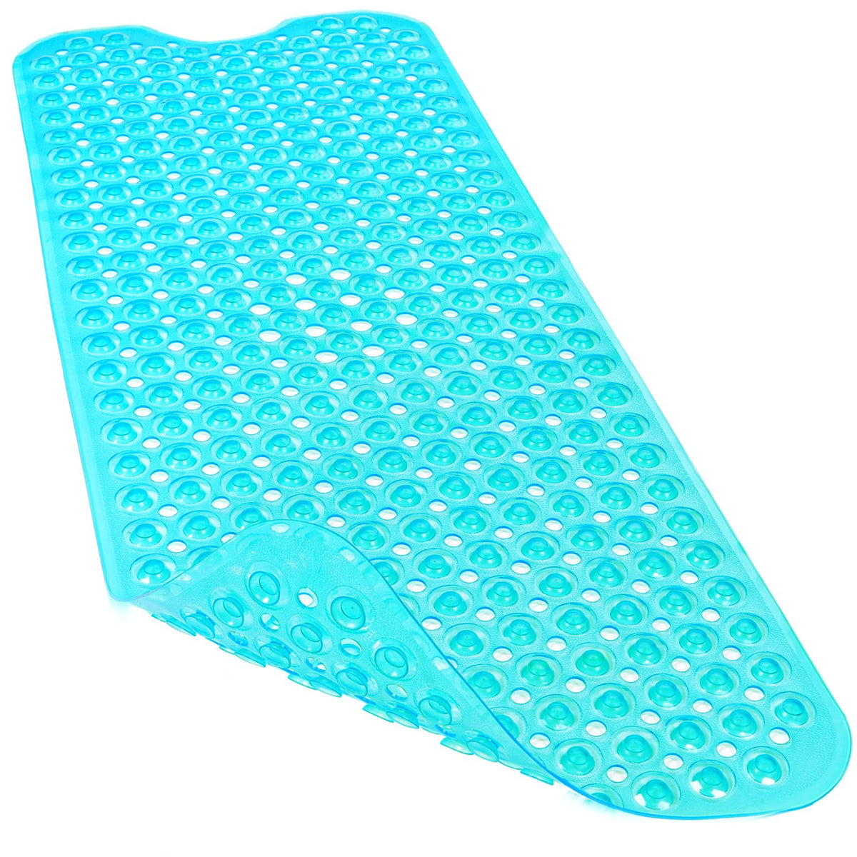 Bathtub and Shower Mats, 40x16 Inch Extra Large Non Slip Soft Bath Tub Mat with Suction Cups and Drain Holes for Bathroom Floor and Keep Tubs Clean, Machine Washable, Black