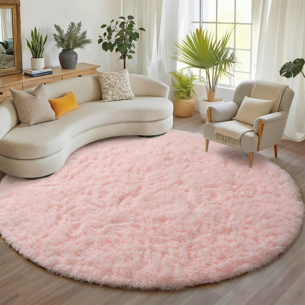 White Runner Rugs for Bedroom Living Room, Fluffy 2x6 Bedside Soft Area Rug