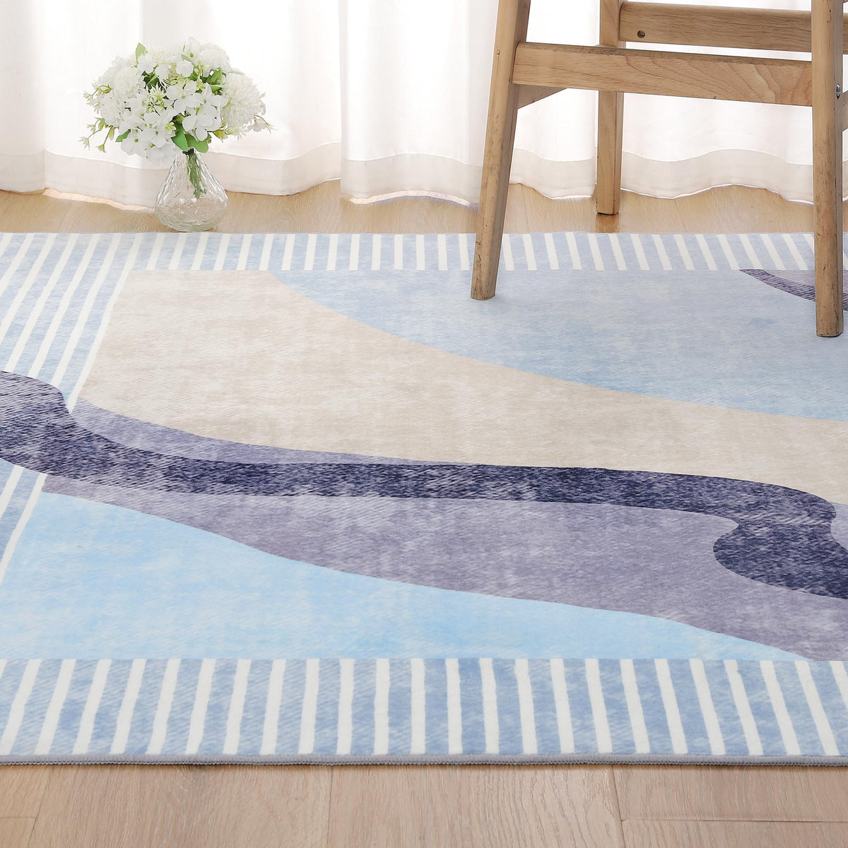 Ompaa 2x6 Rug Runners for Hallways Kitchen Runner Rug Non Slip Washable Grey Long Runner Rugs with Rubber Backing Soft Abstract Carpet Runner for Hallways, Kitchen, Bedroom, Bathroom, Entryway