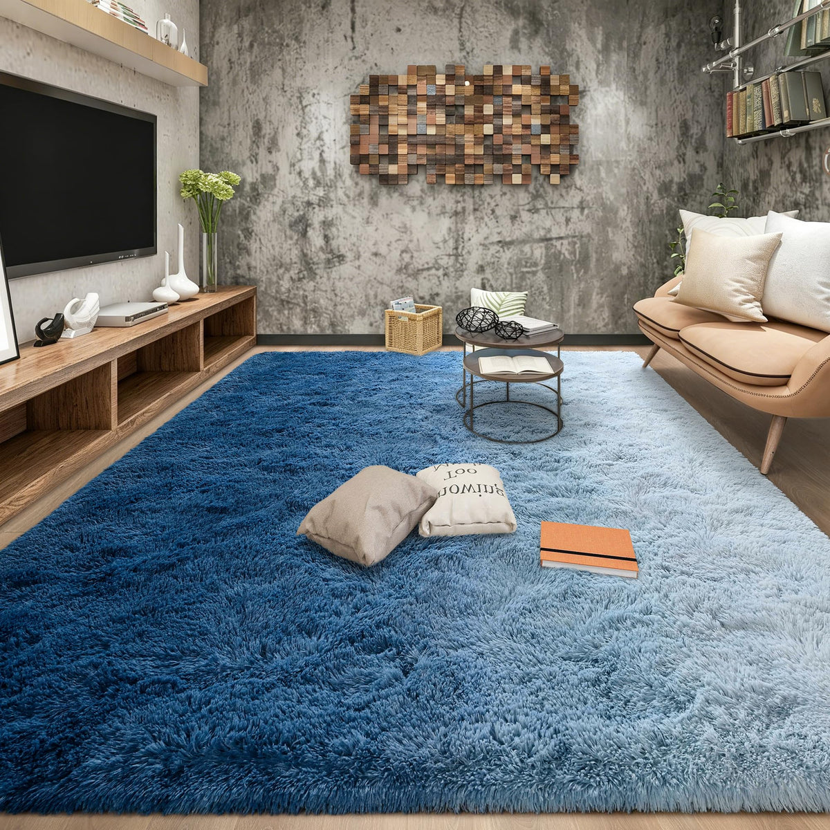 Tepook Black Soft Runner Rugs for Bedroom 2x6 ft with Rubber Backing