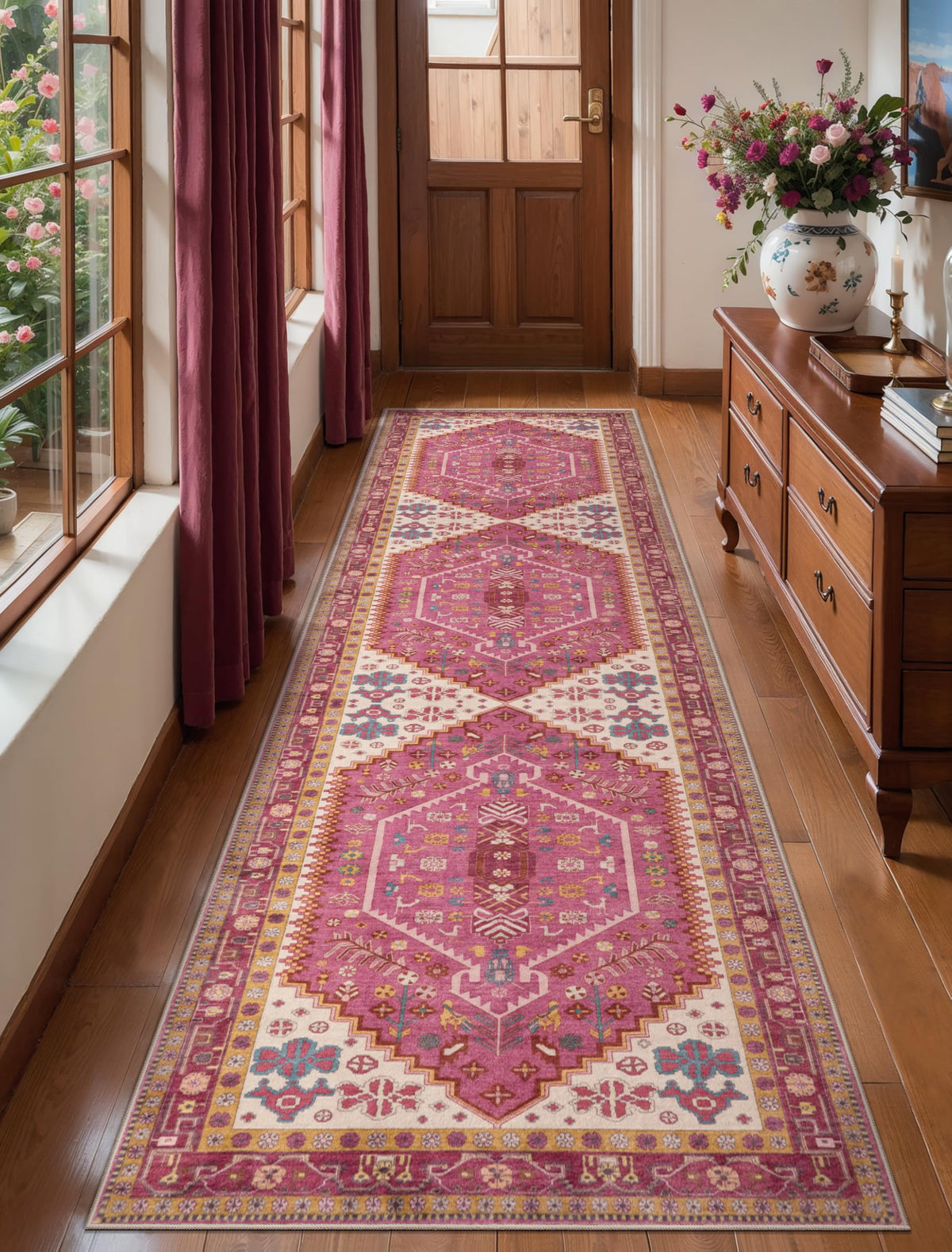 Ciicool Washable 3x5 Area Rug,Boho Non-Slip Indoor Mat for Entryway Kitchen