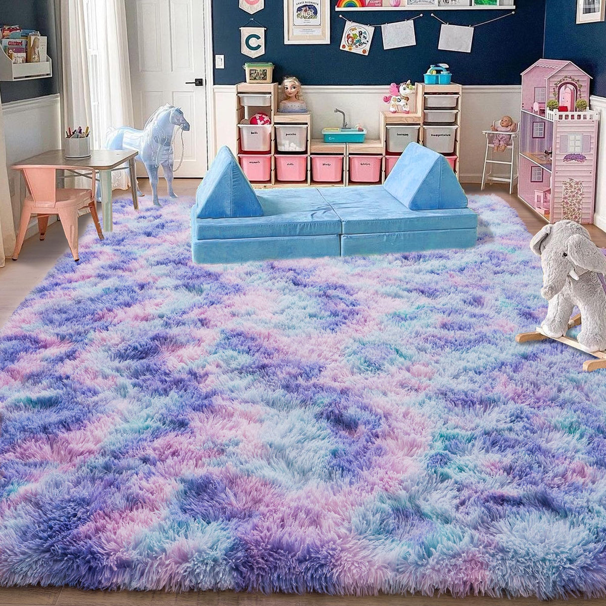 Small Black Area Rug, 2x3 Rug for Bedroom Shaggy Throw Rugs for Dorm Rug, Soft Shag Carpet for Kids Room, Plush Comfy Fluffy Bedside Rug for Home Decor Aesthetic