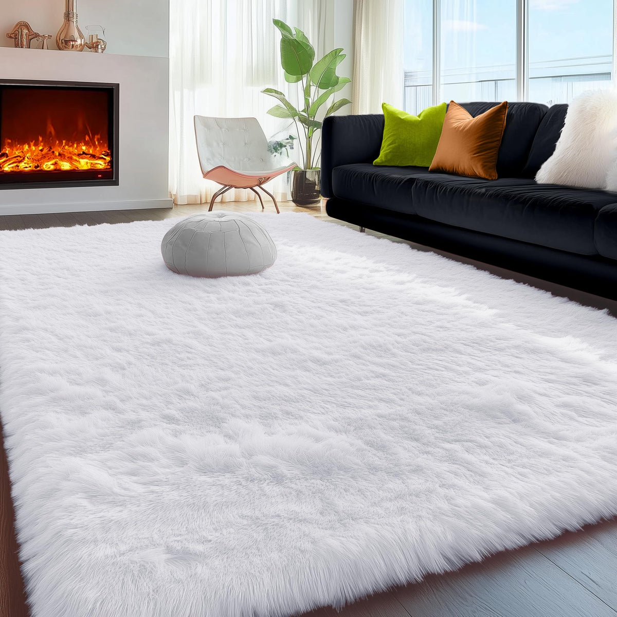 Super Soft Runner Rugs For Hallway 2x6 Ft,Grey Rug Home Decor Aesthetic