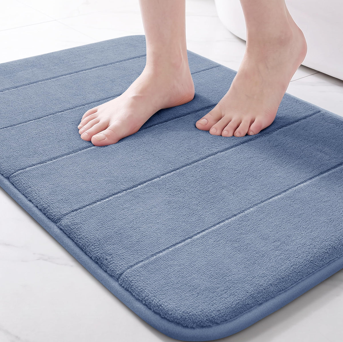 Yimobra Memory Foam Bath Mat, Super Soft & Absorbent Bathroom Rug, Grey