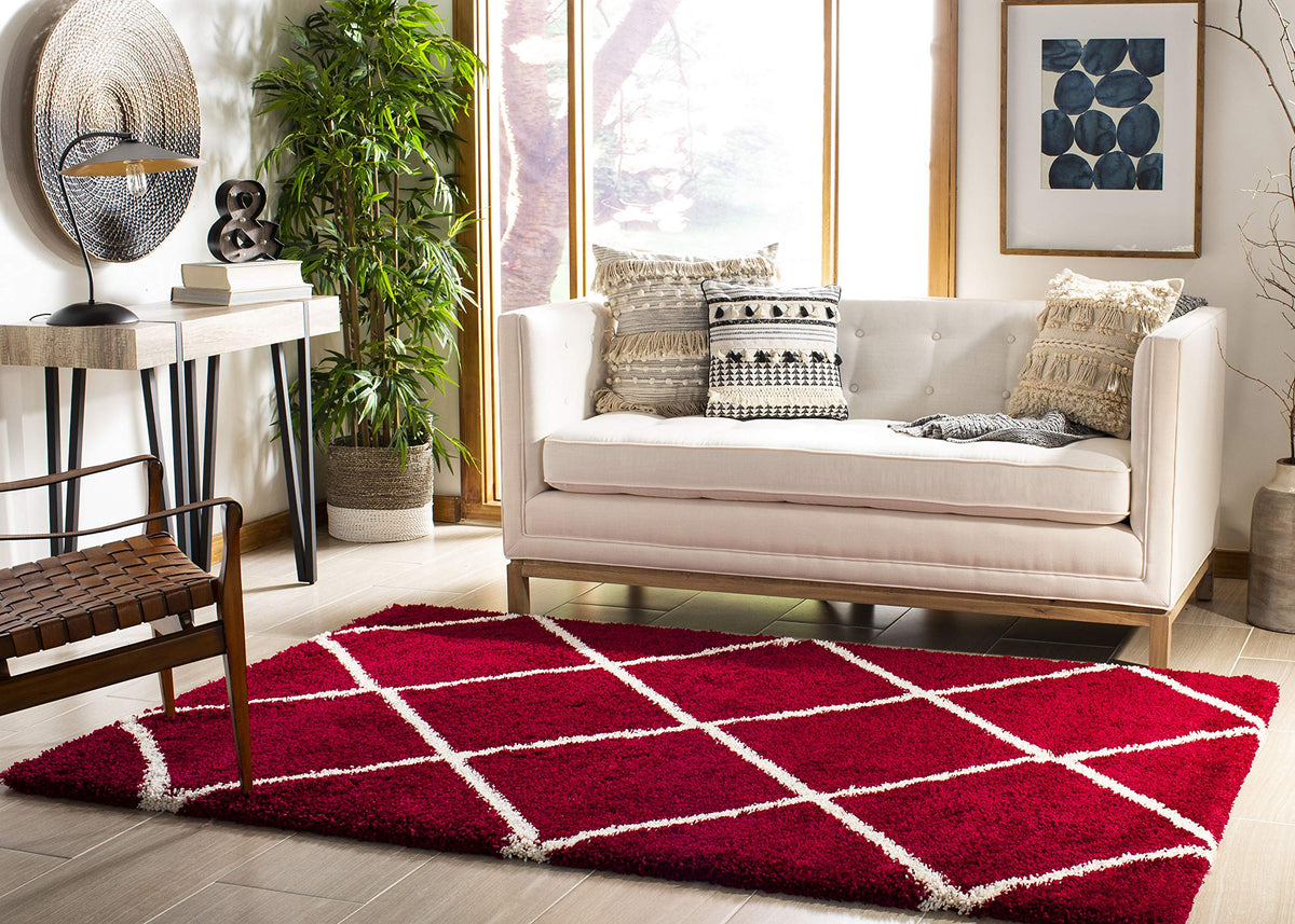 SAFAVIEH Hudson Shag Accent Rug 2'x3', Soft Distressed Grey & Ivory SGH281K
