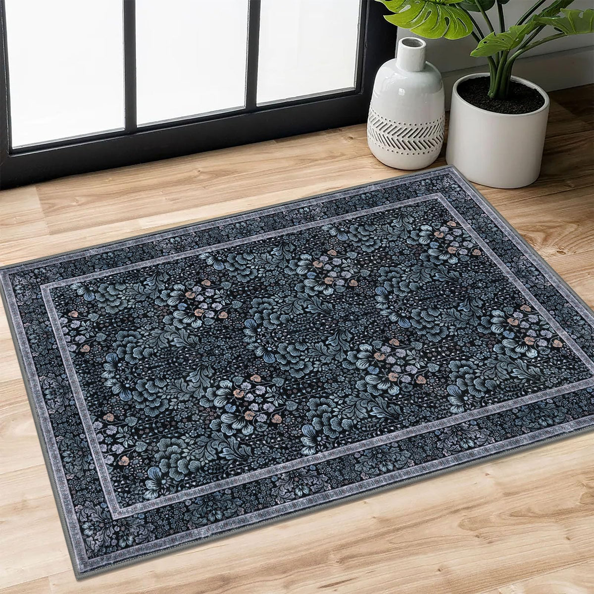 SIILOOM 2x3 Small Washable Area Rug Entryway Door Mat Indoor Kitchen Runner
