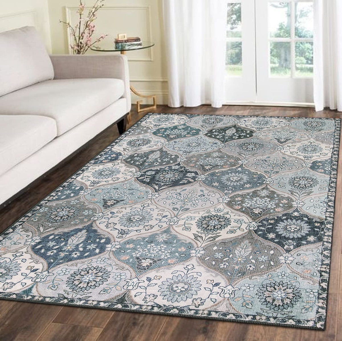 Lahome Washable Rugs for Entryway, 2x3 Kitchen Rugs Non Slip Washable