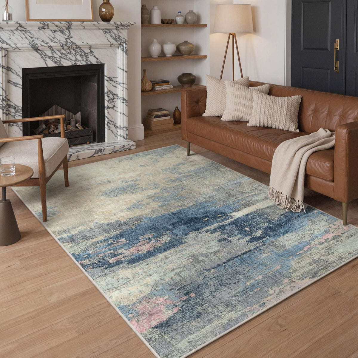 GENIMO 2x5 Washable Runner Rug Non Slip for Hallway, Light Taupe Brown