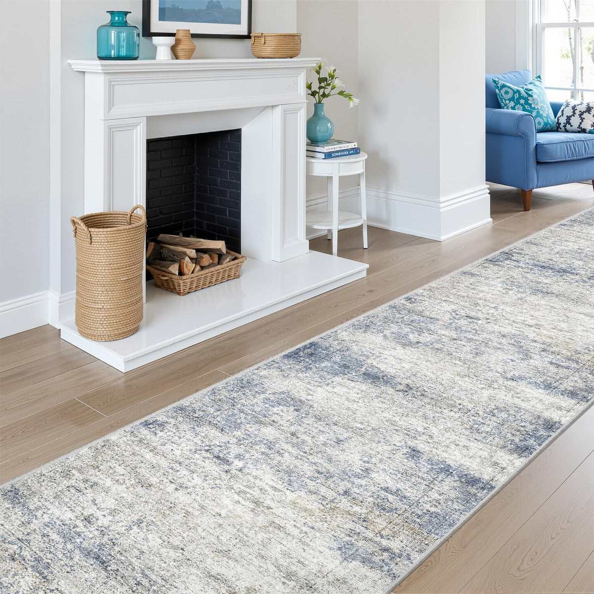 2x8 Runner Rug Non Slip,Washable Hallway Runner Rug,Beige